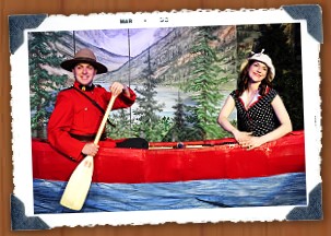 actors in a canoe
